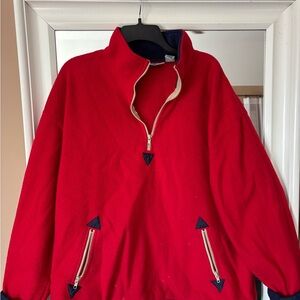Signature Red and Navy Fleece Pullover